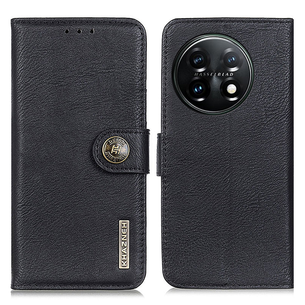 KHAZNEH Protective Phone Case for OnePlus 11 5G Flip Leather Cowhide Texture Shockproof Phone Cover with Wallet Stand KHAZNEH Protective Phone Case for OnePlus 11 5G Flip Leather Cowhide Texture Shockproof Phone Cover with Wallet Stand